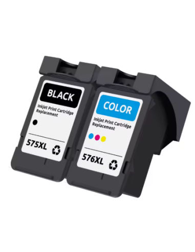 Compatible Pack Canon PG575XL Negro + CL576XL Tricolor