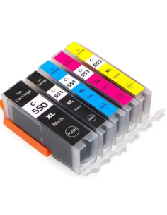 Pack 5 x Tinta Compatible CANON PGI550 XL / CLI551 XL