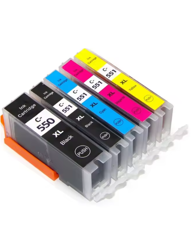 Pack 5 x Tinta Compatible CANON PGI550 XL / CLI551 XL