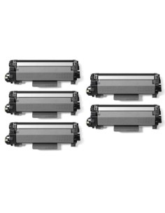 Pack 5 Unidades Brother TN2510 XL Negro Cartucho Toner para Brother