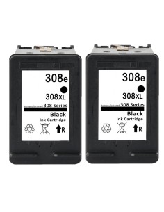 Compatible Pack HP 308XL (Negro 2 ud) Cartuchos de Tinta 7FP22UE / 7FP21UE Alta Capacidad / Jumbo