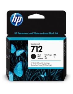 HP Cartucho de Tinta DesignJet 712 negro de 80 ml