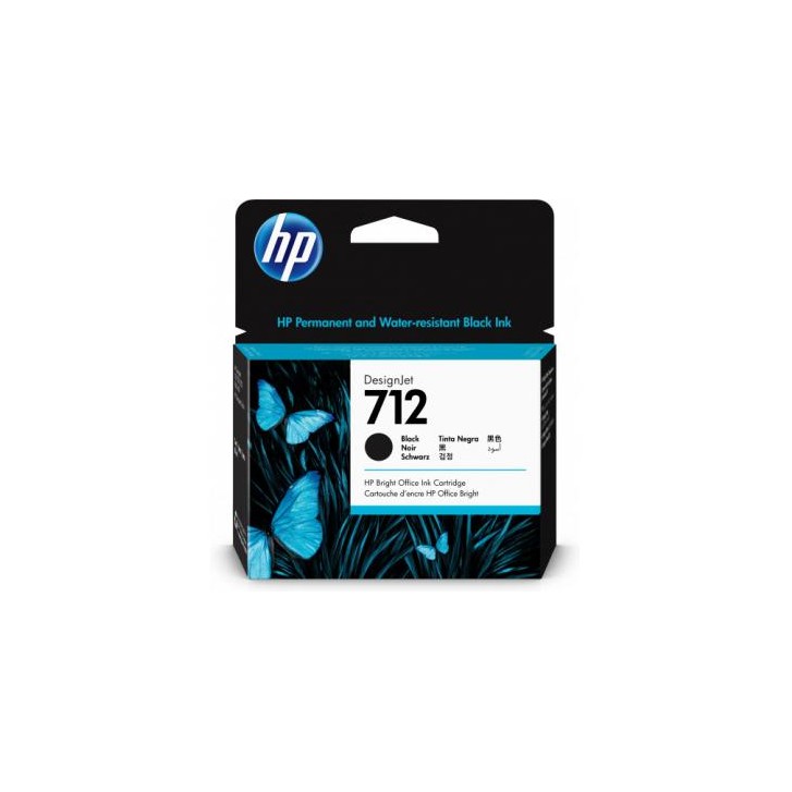 HP Cartucho de Tinta DesignJet 712 negro de 80 ml