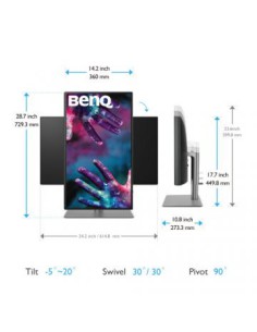 Benq PD2725U 68,6 cm (27") 3840 x 2160 Pixeles 4K Ultra HD LED Negro