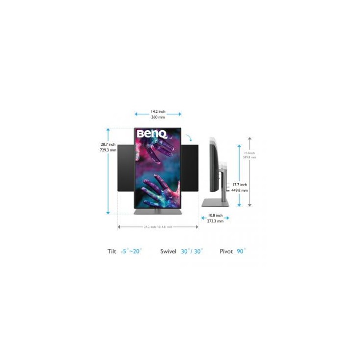 Benq PD2725U 68,6 cm (27") 3840 x 2160 Pixeles 4K Ultra HD LED Negro