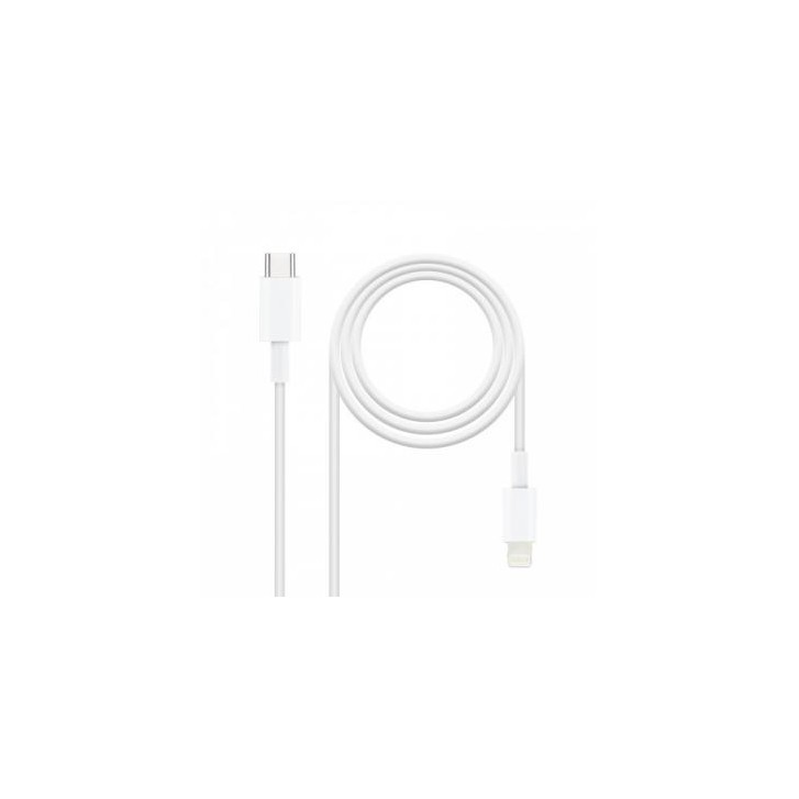 TooQ 10.10.0601 cable de conector Lightning 1 m Blanco