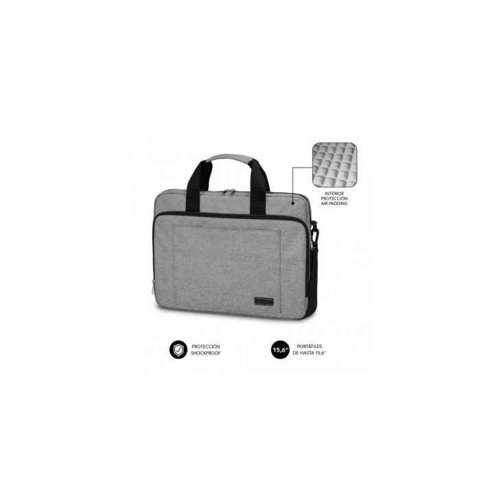 SUBBLIM Maletín Ordenador Air Padding Laptop bag 15,6" Grey