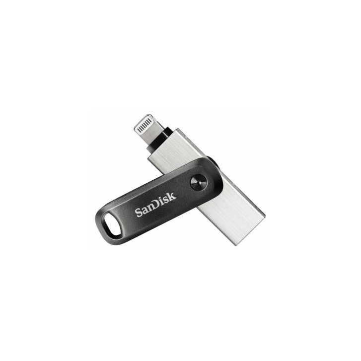 SanDisk iXpand unidad flash USB 64 GB USB Type-A / Lightning 3.2 Gen 2 (3.1 Gen 2) Negro, Plata