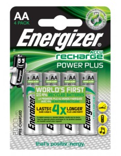 BLISTER 4 PILAS RECARGABLES POWER PLUS POTENCIA 2000 MAH TIPO HR6 ENERGIZER E300626700