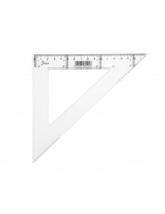 ESCUADRA TRANSPARENTE EN PLASTICO INYECTADO GRADUADO Y BISELADO 25 CM. FAIBO 41225