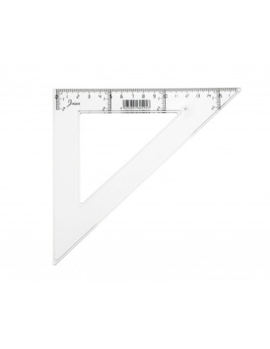 ESCUADRA TRANSPARENTE EN PLASTICO INYECTADO GRADUADO Y BISELADO 25 CM. FAIBO 41225