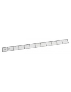 REGLA PLANA TRANSPARENTE EN PLASTICO INYECTADO GRADUADO Y BISELADO 60 CM. FAIBO 41160