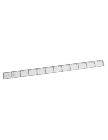 REGLA PLANA TRANSPARENTE EN PLASTICO INYECTADO GRADUADO Y BISELADO 60 CM. FAIBO 41160