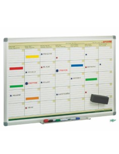PLANING MENSUAL MAGNETICO CON MARCO DE ALUMINIO 60X90 CM. FAIBO PLM