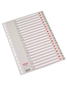 SEPARADOR ALFABETICO POLIPROPILENO MULTITALADRO A-Z FORMATO FOLIO COLOR GRIS ESSELTE 47138