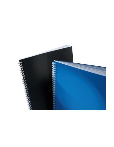 CAJA DE 100 CUBIERTAS POLIPROPILENO FORMATO A4 DE 500 MICRAS COLOR NEGRO GBC ESP425504