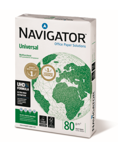 PAQUETE 500H PAPEL 80GR A4 NAVIGATOR CIE169 40001823