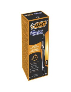 BOLIGRAFO GELOCITY QUICK DRY RETRACTIL TRAZO 0,7 MM. COLOR NEGRO BIC 949873