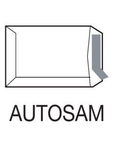 CAJA 250 BOLSAS DIN C4 (229X324) OFSSET BLANCO 100 GRS. V.D. 50X110 B.220 D.20 AUTOSAM AUTOADHESIVO CON TIRA SILICONA SAM 148900