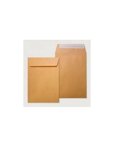 CAJA 250 BOLSAS DIN C5 (162X229) KRAFT 80 GRS. AUTOSAM AUTOADHESIVO CON TIRA DE SILICONA SAM 141507
