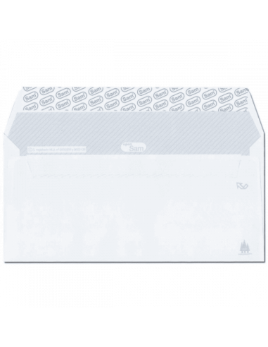CAJA 500 SOBRES AMERICANO (115X225) OFFSET BLANCO 90 GRS. OPENSAM AUTOADHESIVO CON TIRA DE SILICONA SAM 247684