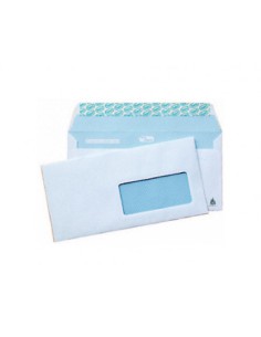 CAJA 500 SOBRES DIN DL (110X220) OFFSET BLANCO 90 GRS. VENTANA DERECHA 45X100 B.20 D.20 OPENSAM AUTOADHESIVO CON TIRA DE SILICON