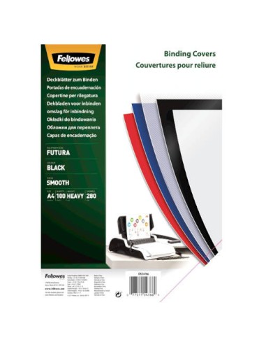 PACK 100 PORTADAS POLIPROPILENO A4 300 MICRAS AZUL FELLOWES 5476902