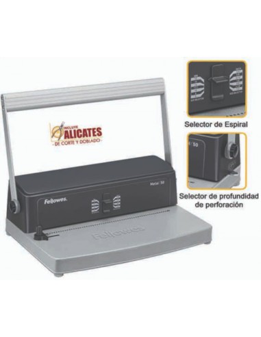 ENCUADERNADORA ESPIRAL METALICA 50 FELLOWES 3005001