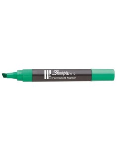 MARCADOR PERMANENTE W10 PUNTA BISELADA VERDE SHARPIE S019271