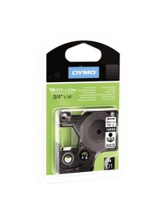 CINTA ROTULADORA D1 19MMX5.5M POLIESTER NEGRO/BLANCO DYMO S0718070