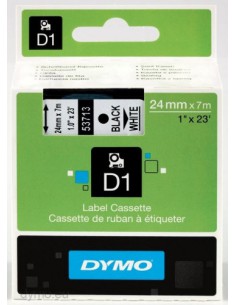 CINTA ROTULADORA D1 24MMX7M NEGRO/BLANCO DYMO S0720930