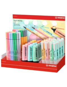 EXPOSITOR BOSS ORIGINAL TRAZO 2/5MM. 40 UDS PEN 68 + 40 UDS. POINT 88 + 15 BOX + 16 SWING COOL COLORES STABILO 24/04-2