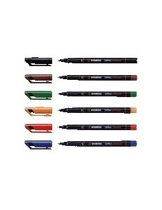 ESTUCHE 6 MARCADORES PERMANENTE P.SUPERFINA SURTIDO OHPEN UNIVERSAL 0,4MM. STABILO 841/6