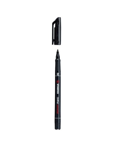 MARCADOR PERMANENTE PUNTA MEDIA OHPEN UNIVERSAL 1MM. NEGRO STABILO 843/46