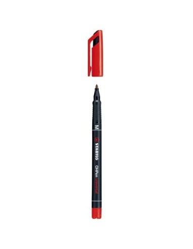 MARCADOR PERMANENTE PUNTA MEDIA OHPEN UNIVERSAL 1MM. ROJO STABILO 843/40