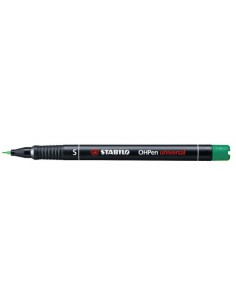 MARCADOR PERMANENTE PUNTA SUPERFINA OHPEN UNIVERSAL 0,4MM VERDE STABILO 841/36