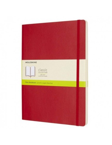 LIBRETA CLASICA TAPA BLANDA ROJO ESCARLATA XL (19X25CM) LISA MOLESKINE QP623F2