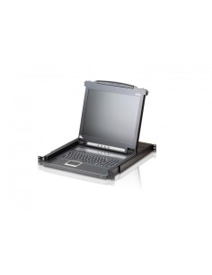 ATEN CONSOLA CL1000M (SPANISH KEYBOARD / 2X-K06 SG) SINGLE RAIL 17" LCD CONSOLE (USB - VGA)