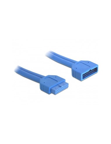 DeLOCK 82943 cable USB 0,45 m USB 3.2 Gen 1 (3.1 Gen 1) Azul