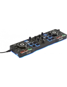 Hercules Starlight Mesa de mezclas con opción de realizar scratch conectando un CDJ 2 canales Negro