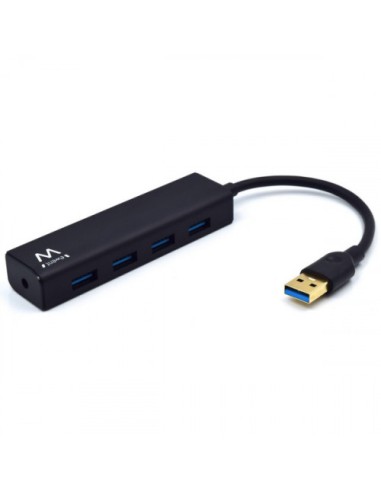 Ewent EW1136 hub de interfaz USB 3.2 Gen 1 (3.1 Gen 1) Type-A 480 Mbit/s Negro