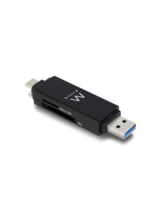 Ewent EW1075 lector de tarjeta USB 3.2 Gen 1 (3.1 Gen 1) Type-A/Type-C Negro
