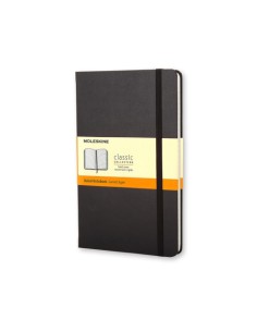 LIBRETA CLASICA TAPA DURA NEGRA L (13X21CM) CUADRICULADA MOLESKINE QP061