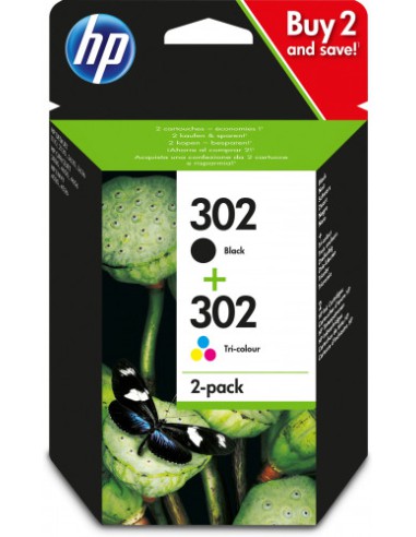 HP 302 CARTUCHO DE TINTA NEGRO+TRICOLOR HP302