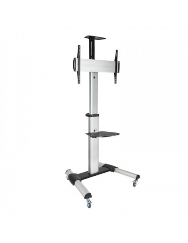 TooQ FS1870M-B signage display mount 94 cm (37") Negro, Plata