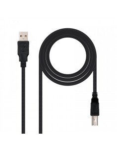 Nanocable 10.01.0102-BK cable USB 1 m 2.0 USB A USB B Negro