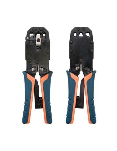 Nanocable 10.31.0102 crimpadora Herramienta para prensar Negro, Naranja