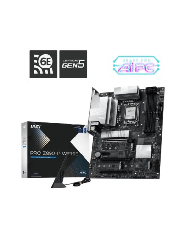 PLACA MSI PRO Z890-P WIFI6E,INTEL,1851,Z890,4DDR5,256GB,1HDMI+1DP,4SATA3+4M.2,5GBLAN+WIFI6E+BT5.3,9USB3.2,ATX