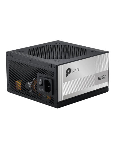 FUENTE ALIMENTACION MSI PRO A850PL PCIE5,PSU,850W,80 PLUS PLATINUM,MODULAR,120MM,ACTIVE PFC,1XPCI-E 5 (16PIN),3XPCI-E (6+2 PIN),
