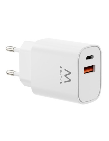 Ewent EW1326 cargador de dispositivo móvil Universal Blanco Corriente alterna Carga rápida Interior